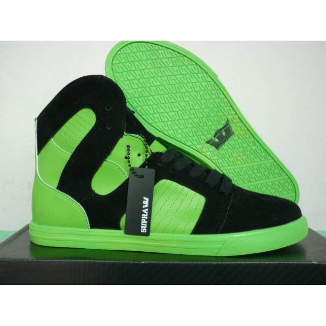 New Supra Shoes II Black Green 2