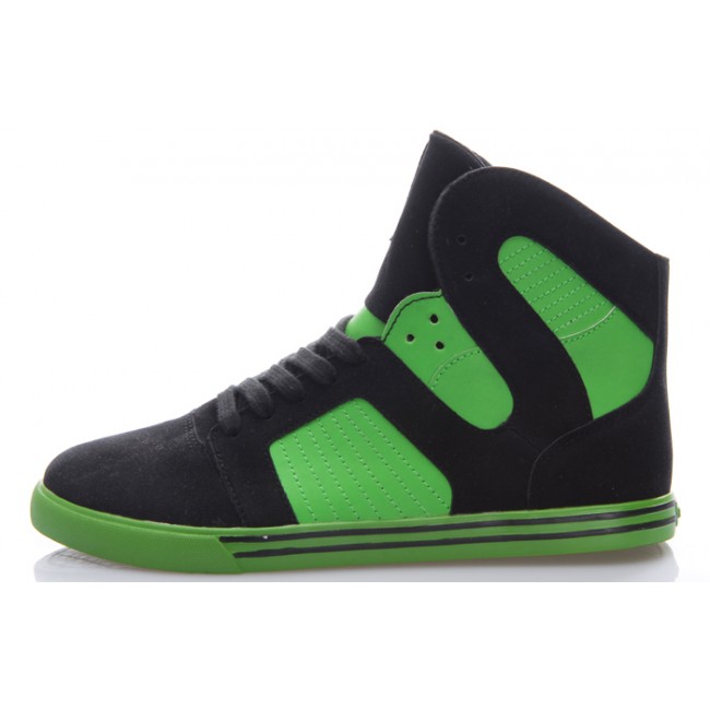 New Supra Shoes II Black Green Sale