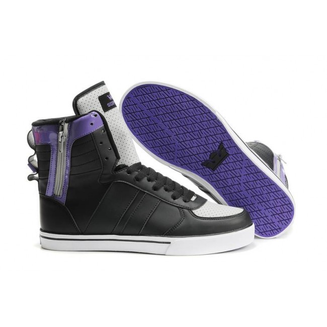 Supra Shoes With Zipper Men's Shoes Black/Purple-Purple