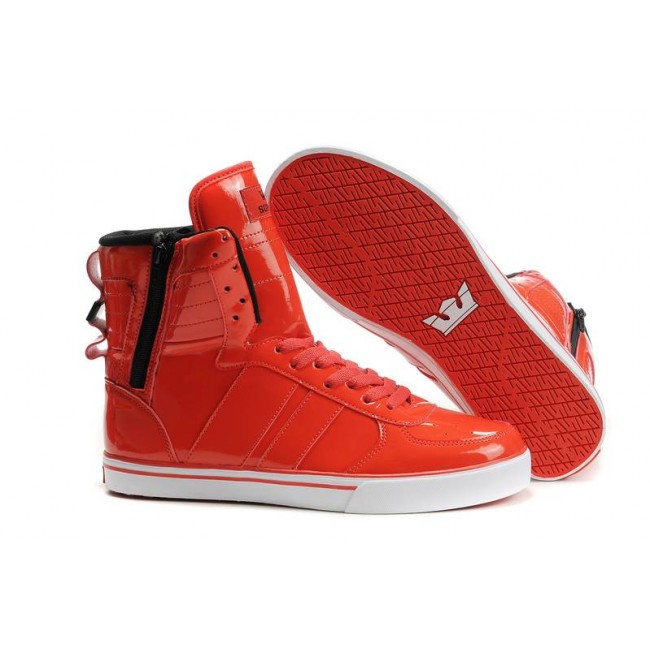 Supra Shoes With Zipper Men's Shoes Red-Red