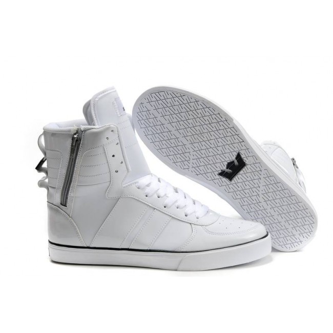 Supra Shoes With Zipper Men's Shoes White-White