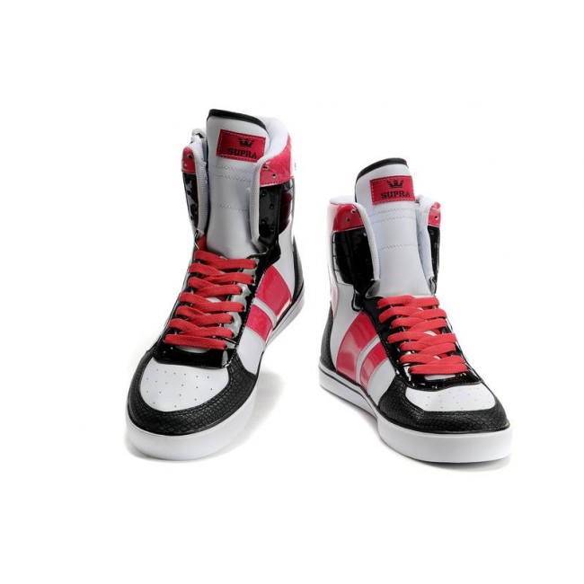 Supra Shoes With Zipper Women's Red/Black/White-White