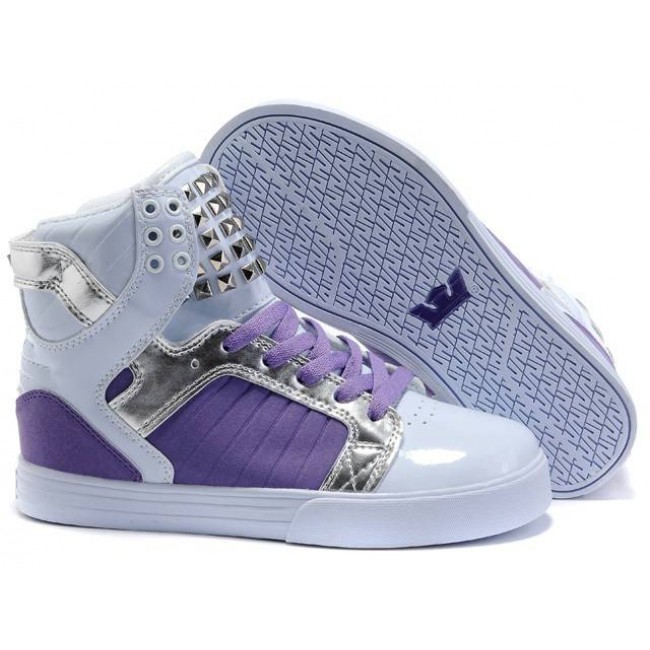 Supra Skytop White/Purple-White/Purple Shoes