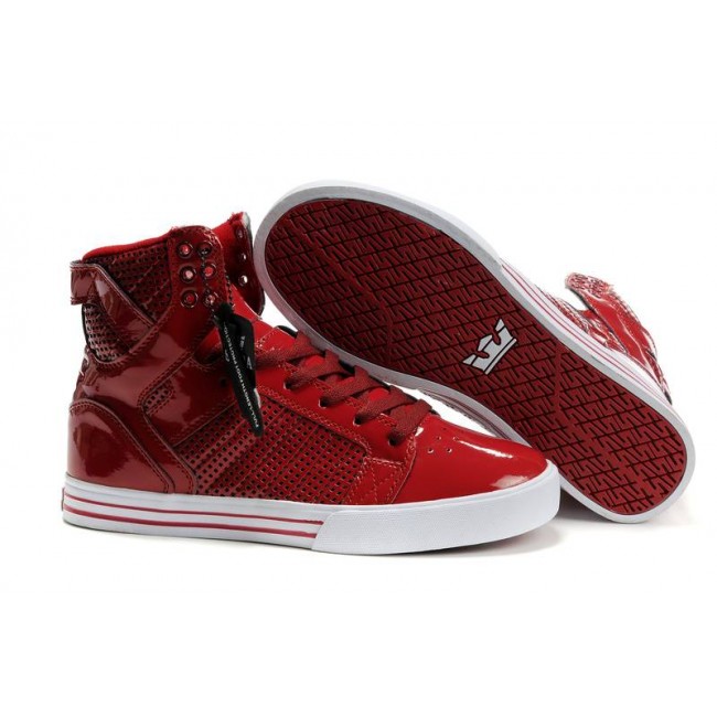 Supra Skytop Red-Red/White Shoes