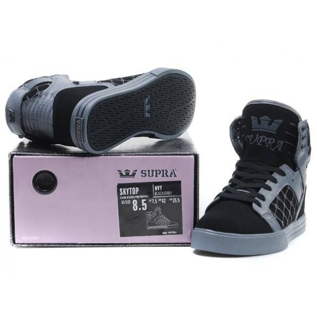 Supra Skytop Black/Gray-Black/Gray Shoes