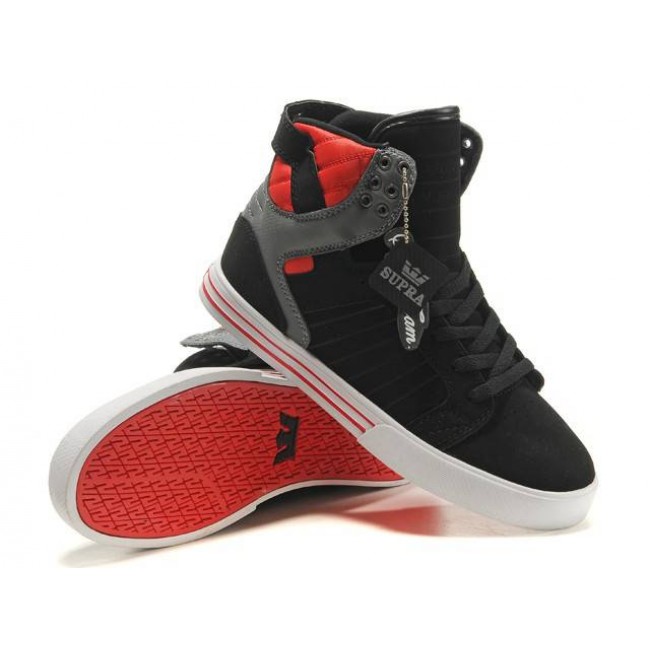Supra Skytop Red/Black-Red/White Shoes