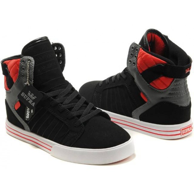 Supra Skytop Red/Black-Red/White Shoes