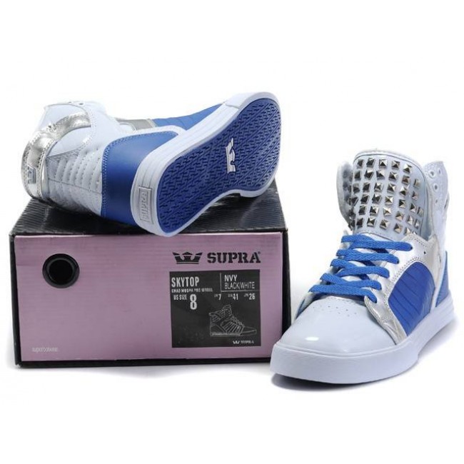 Supra Skytop White/Blue-White/Blue Shoes