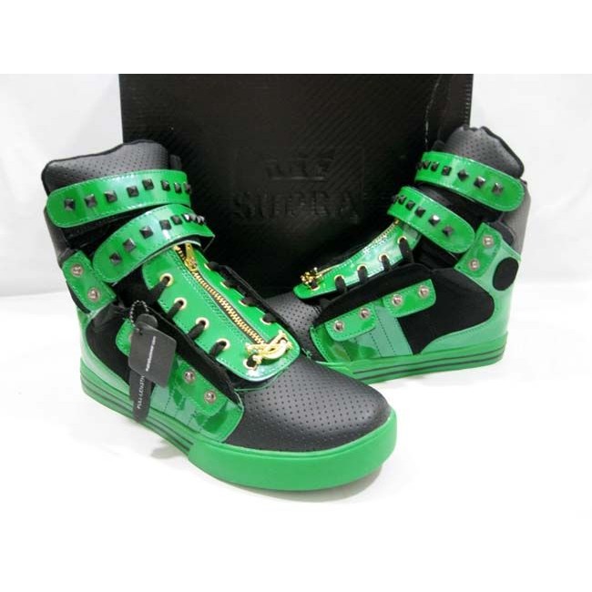 New Supra Tk Society Shoes Hasp Green Black