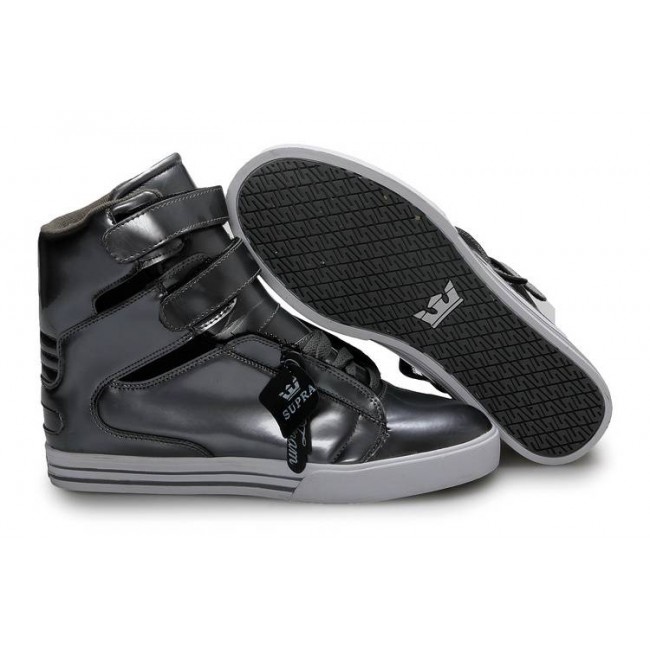 Supra Tk Society For Girls Grey Patent Leather Shoes