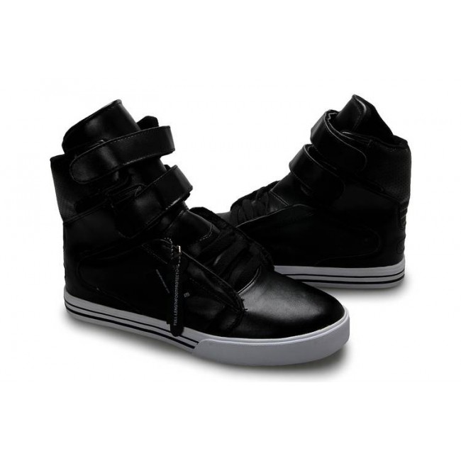 Supra Tk Society For Girls Black-White Leather Shoes