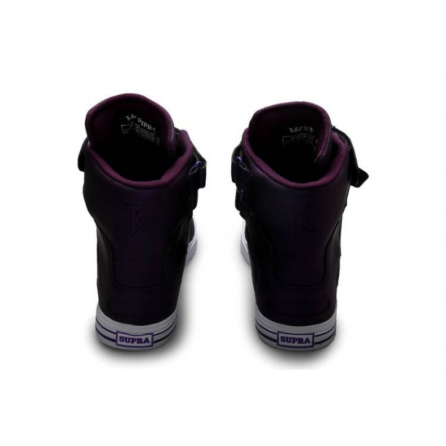 Supra Tk Society For Girls Leather Dark Purple-White Shoes