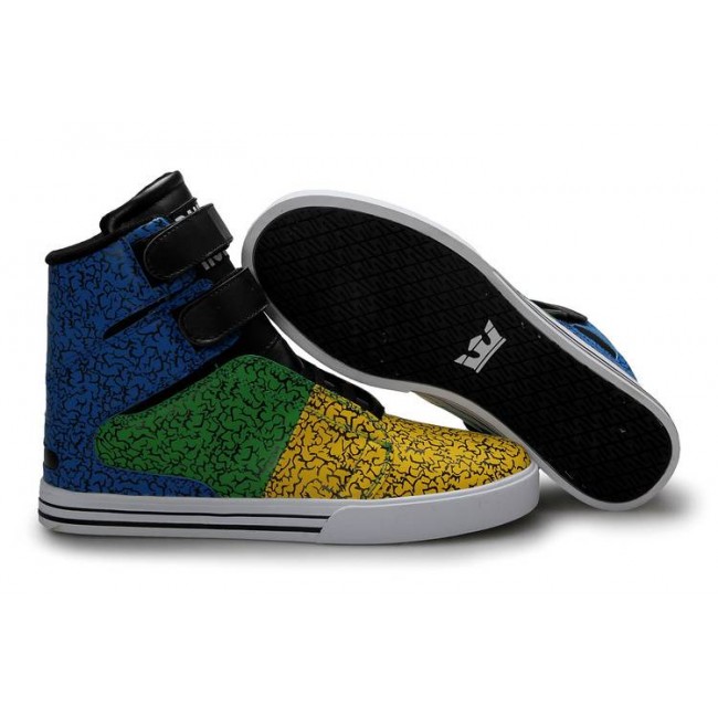 Supra Tk Society For Girls Blue/Green/Yellow-White Shoes