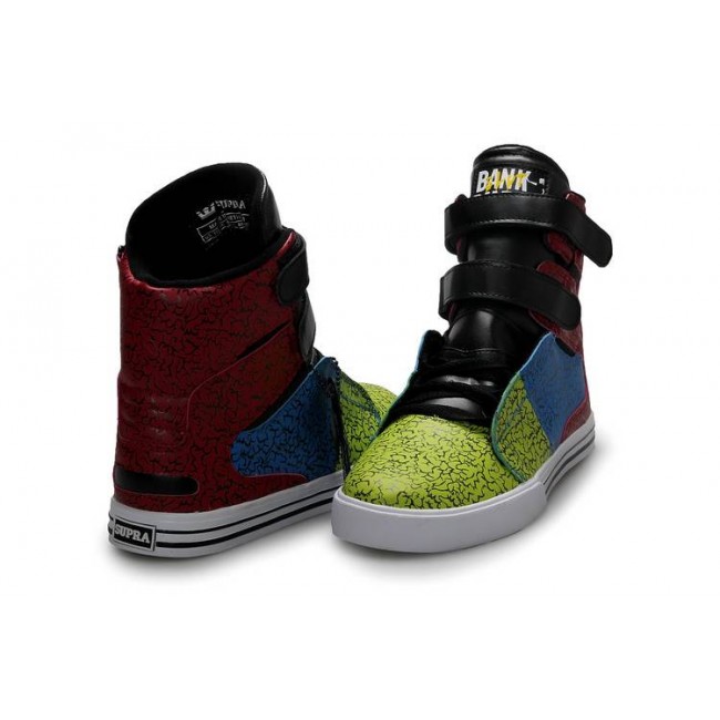 Supra Tk Society For Girls Blue/Green/Yellow-White Shoes