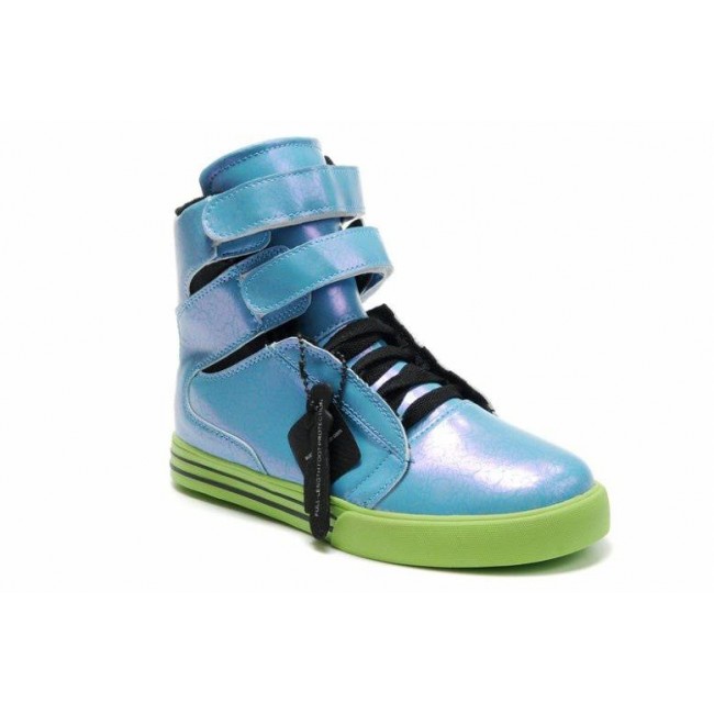 Supra Tk Society For Girls Tuf Blue Crackle-Green Shoes