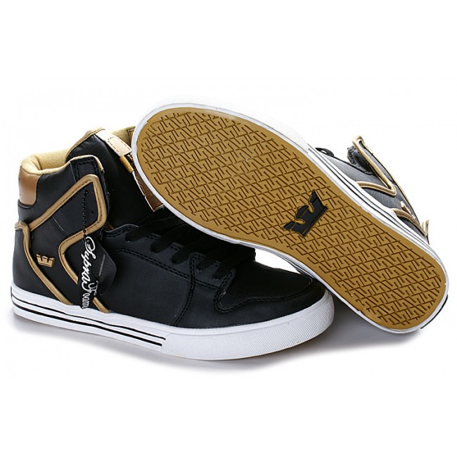 Supra Vaider High Black Gold Shoes