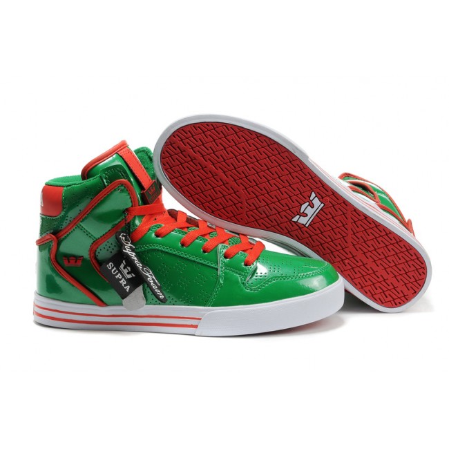 Supra Vaider High Green Red Shoes